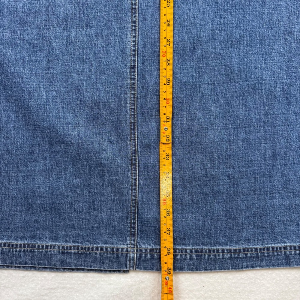 Vintage St Johns Bay Denim Maxi Skirt 100% Cotton Y2K Carpenter Western 10T - Picture 4 of 8